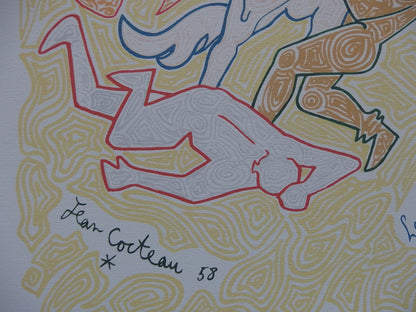 Jean COCTEAU : Les Poètes - Lithographie signée