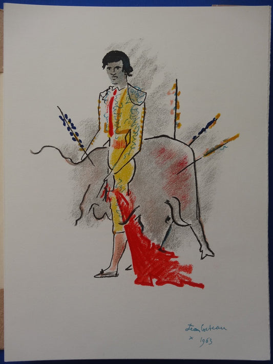 Jean COCTEAU : Toreador victorieux - Lithographie signée