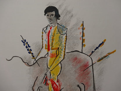 Jean COCTEAU : Toreador victorieux - Lithographie signée
