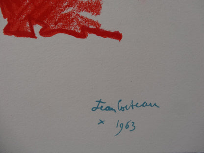 Jean COCTEAU : Toreador victorieux - Lithographie signée