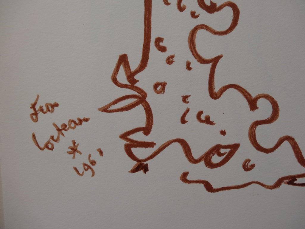 Jean COCTEAU : Famille du Torero - Lithographie signée