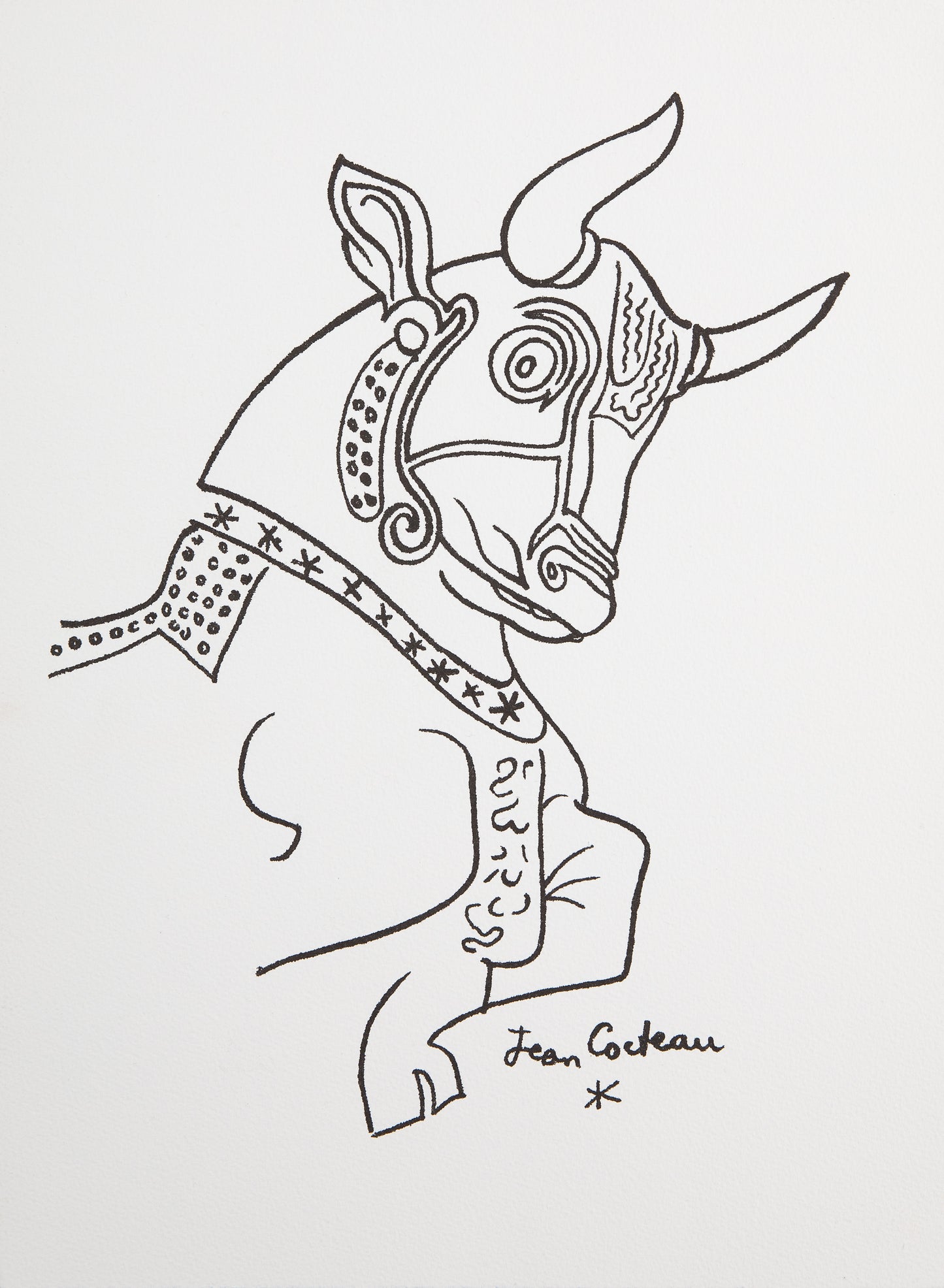 Jean COCTEAU : Taureau - Lithographie signée
