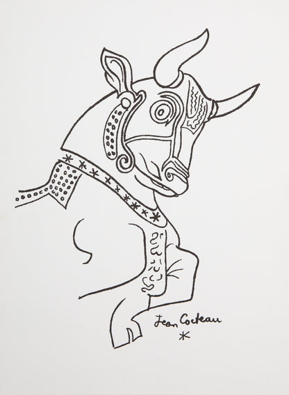 Jean COCTEAU : Taureau - Lithographie signée