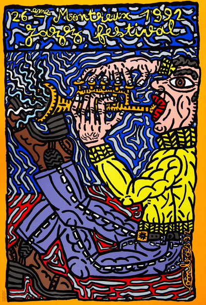 Robert COMBAS : Montreux Jazz Festival - Sérigraphie originale signée