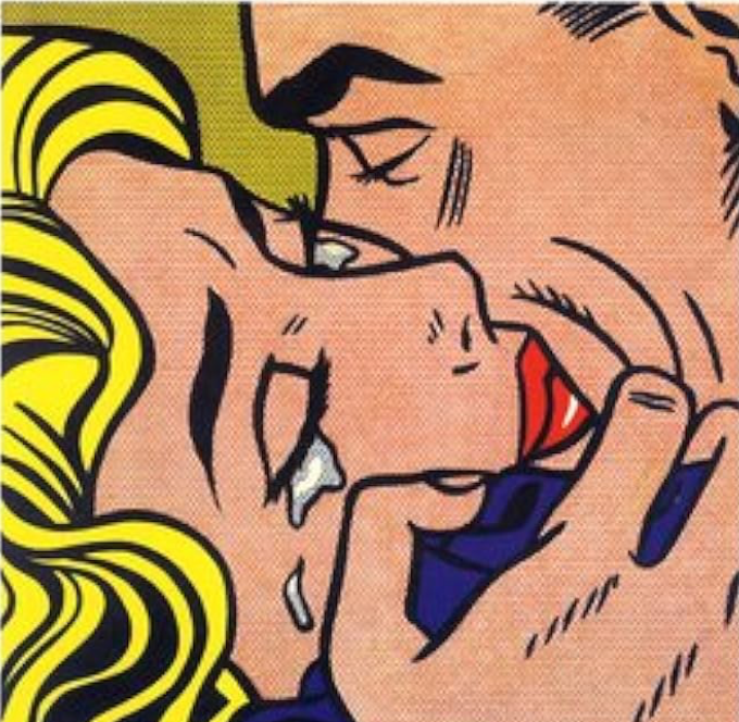 Roy LICHTENSTEIN : Kiss V - Lithographie