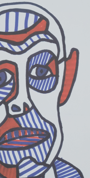 Jean DUBUFFET : Autoportrait - Affiche originale