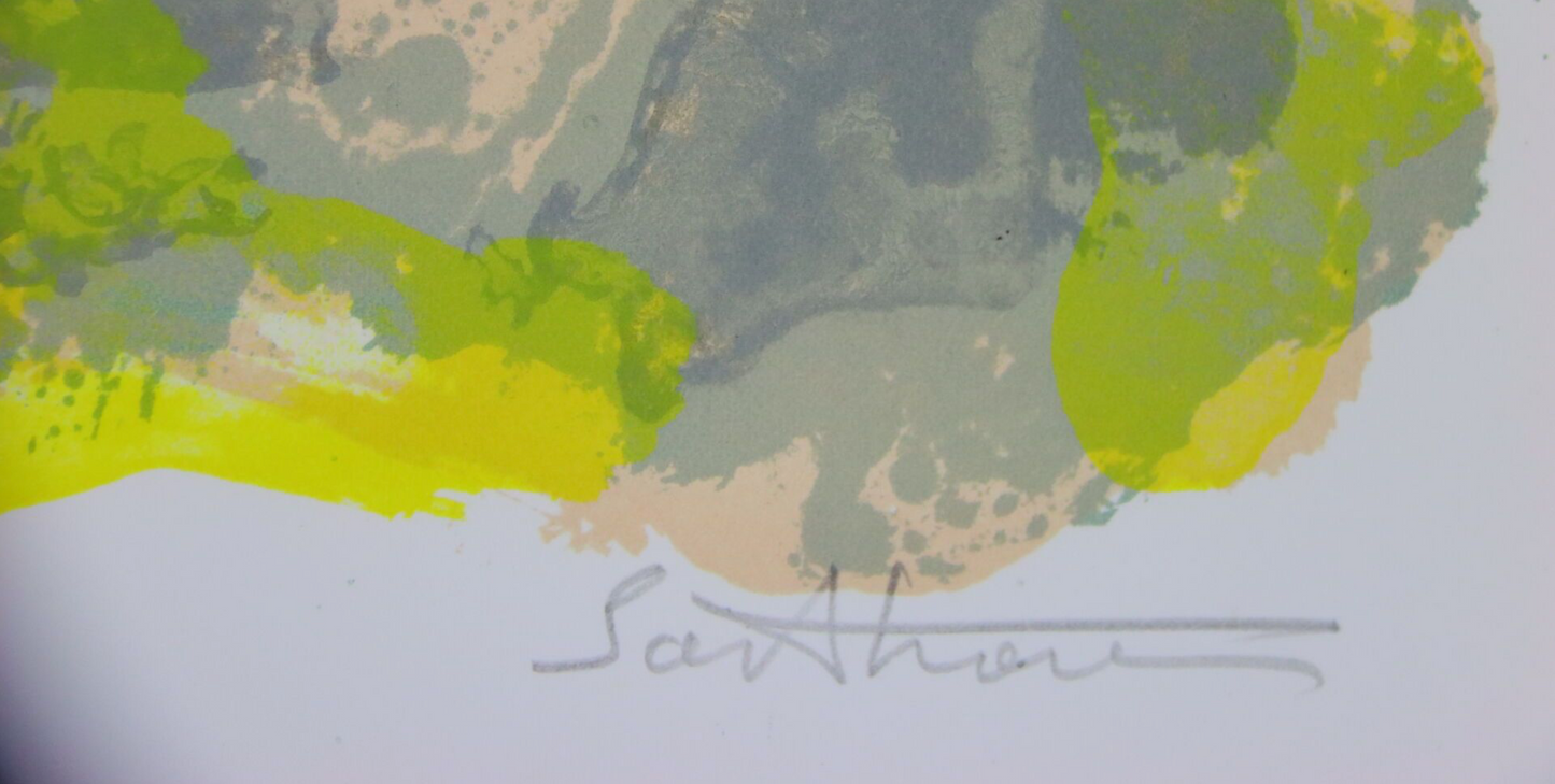 Maurice Elie SARTHOU : Coucher de soleil - Lithographie originale signée