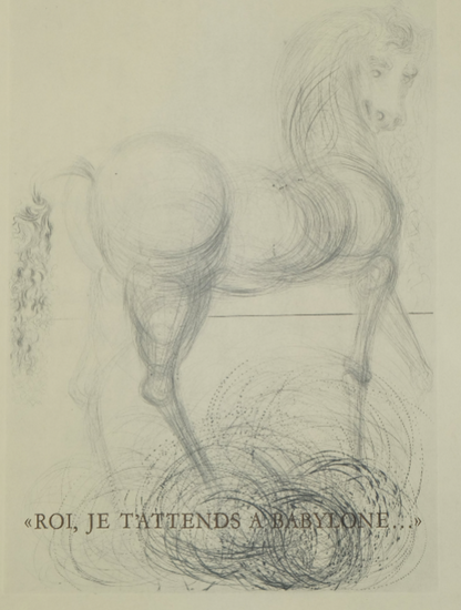Salvador DALI : Roi, je t'attends à Babylone - Affiche originale
