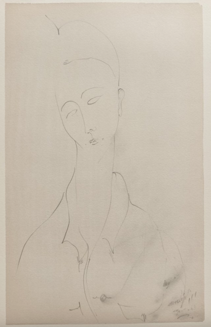 Amedeo MODIGLIANI : Portrait de Lunia Czechowska - Lithographie signée