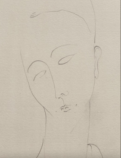 Amedeo MODIGLIANI : Portrait de Lunia Czechowska - Lithographie signée
