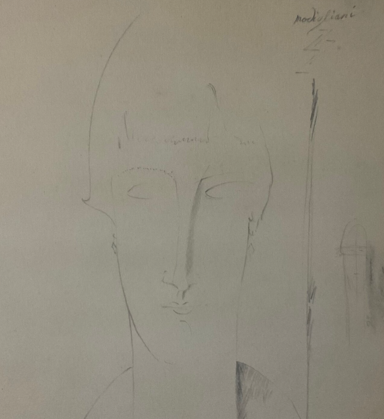 Amedeo MODIGLIANI : Etude de portrait féminin - Lithographie signée