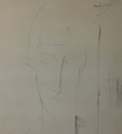 Amedeo MODIGLIANI : Etude de portrait féminin - Lithographie signée