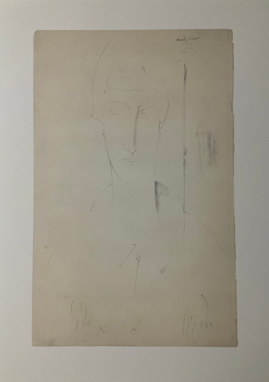 Amedeo MODIGLIANI : Etude de portrait féminin - Lithographie signée
