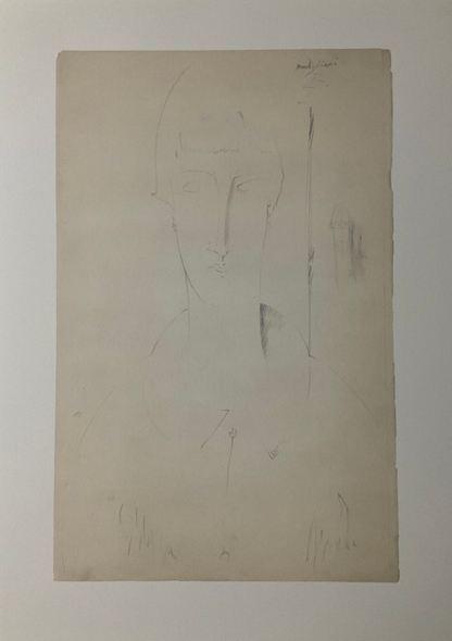 Amedeo MODIGLIANI : Etude de portrait féminin - Lithographie signée