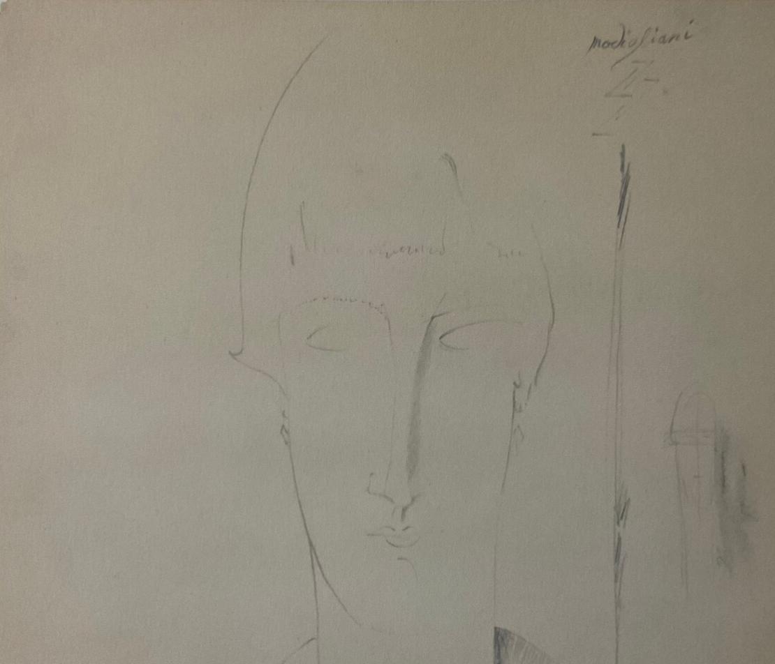 Amedeo MODIGLIANI : Etude de portrait féminin - Lithographie signée
