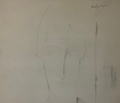 Amedeo MODIGLIANI : Etude de portrait féminin - Lithographie signée