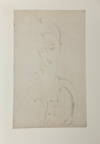 Amedeo MODIGLIANI : Portrait de Lunia  - Lithographie