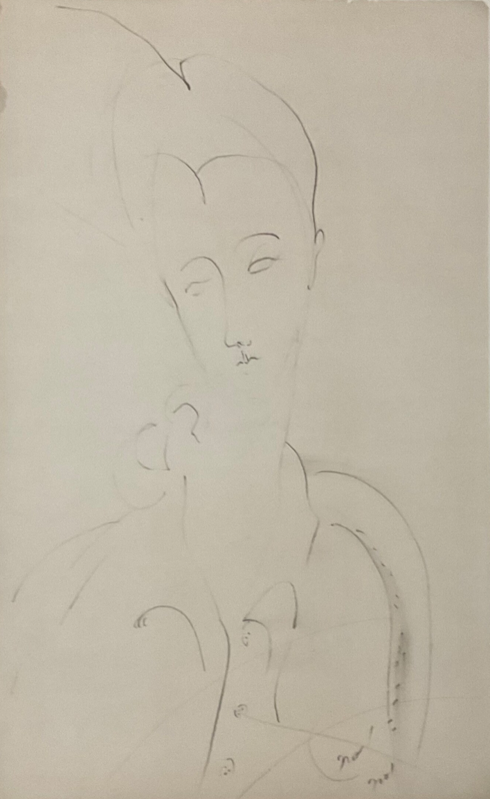 Amedeo MODIGLIANI : Portrait de Lunia  - Lithographie
