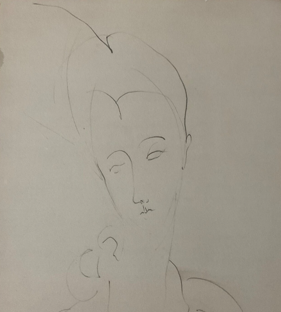 Amedeo MODIGLIANI : Portrait de Lunia  - Lithographie