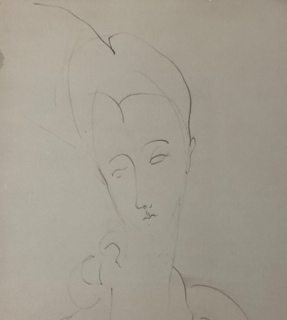 Amedeo MODIGLIANI : Portrait de Lunia  - Lithographie