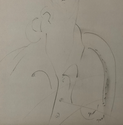 Amedeo MODIGLIANI : Portrait de Lunia  - Lithographie