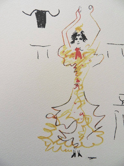 Jean COCTEAU : Carmen - Lithographie Signée