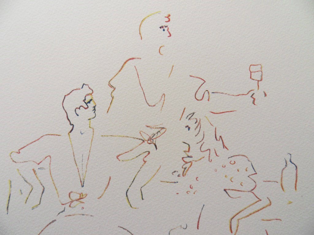 Jean COCTEAU : Fête espagnole - Lithographie Signée