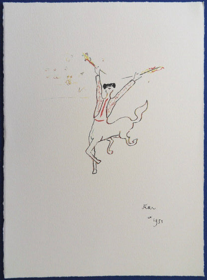 Jean COCTEAU : Le Picador - Lithographie Signée