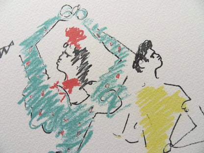 Jean COCTEAU : Danseuse de Flamenco - Lithographie