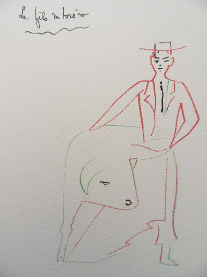 Jean COCTEAU : Le fils du Torero - Lithographie signée