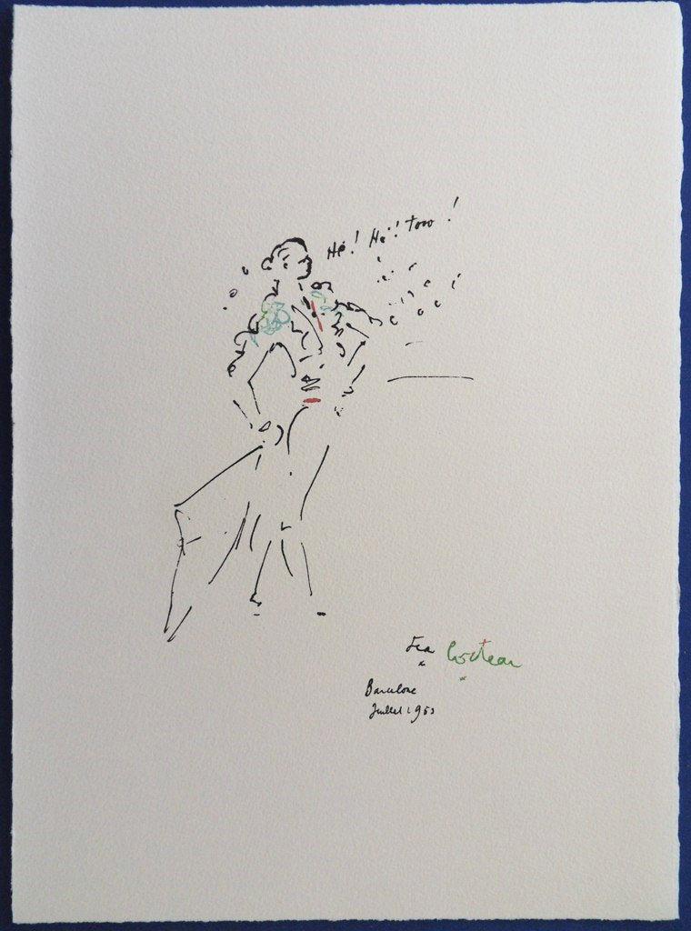 Jean COCTEAU : He ! He! Toro ! - Lithographie Signée
