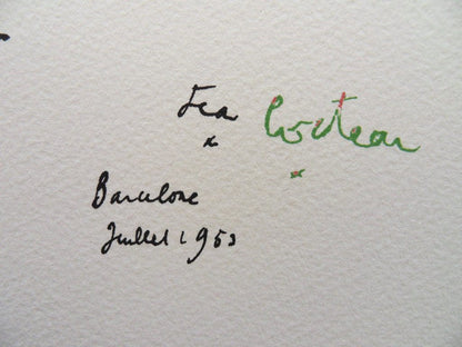 Jean COCTEAU : He ! He! Toro ! - Lithographie Signée