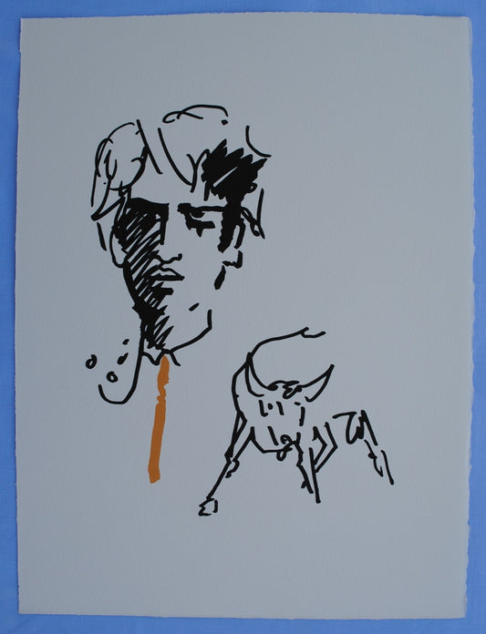 Jean COCTEAU : Toréador élégant - Lithographie