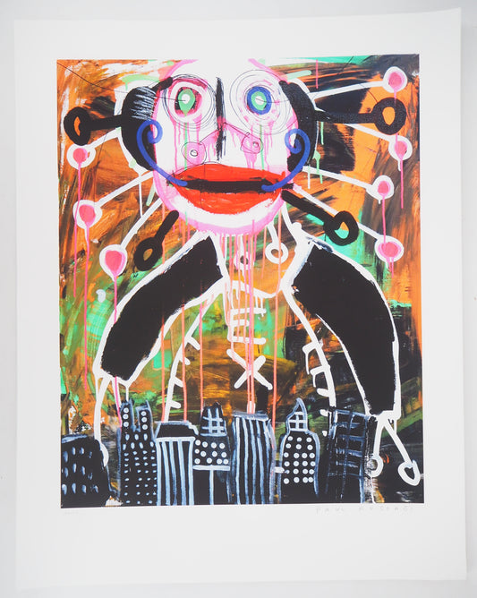 Paul KOSTABI : Gratty dans la ville - Giclée originale signée