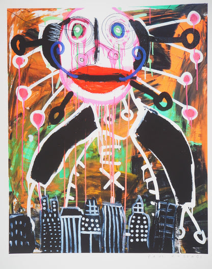 Paul KOSTABI : Gratty dans la ville - Giclée originale signée