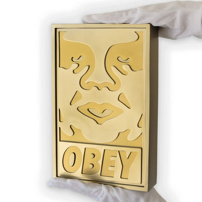 Shepard FAIREY (OBEY) : Obey Icon (Gold Edition) - Sculpture