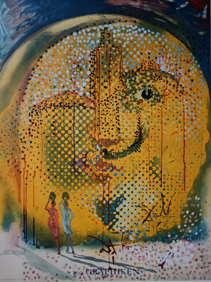Salvador DALI : Sol Y Dali - Lithographie originale signée