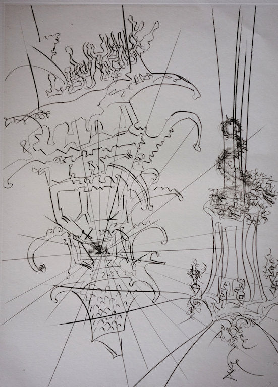 Salvador DALI : Chinatown - Gravure originale signée