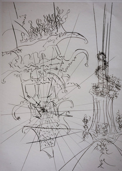 Salvador DALI : Chinatown - Gravure originale signée