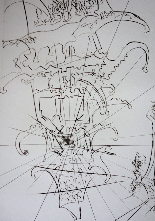 Salvador DALI : Chinatown - Gravure originale signée