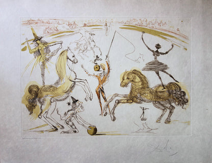 Salvador DALI : L'Ecuyère - Gravure originale signée