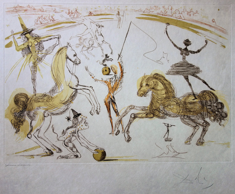 Salvador DALI : L'Ecuyère - Gravure originale signée