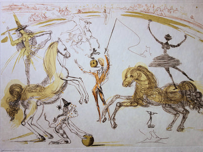 Salvador DALI : L'Ecuyère - Gravure originale signée