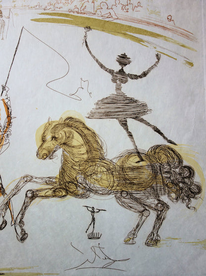 Salvador DALI : L'Ecuyère - Gravure originale signée