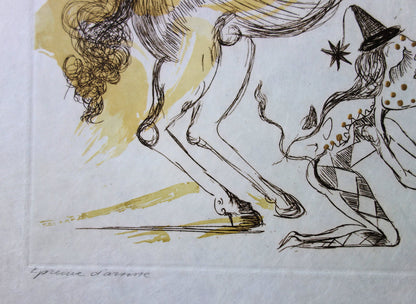 Salvador DALI : L'Ecuyère - Gravure originale signée