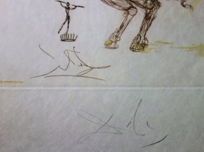 Salvador DALI : L'Ecuyère - Gravure originale signée