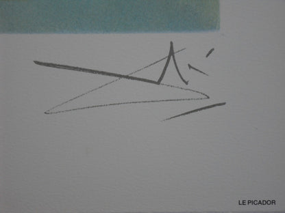 Salvador DALI : Les Chevaux - Le Picador, Lithographie signée