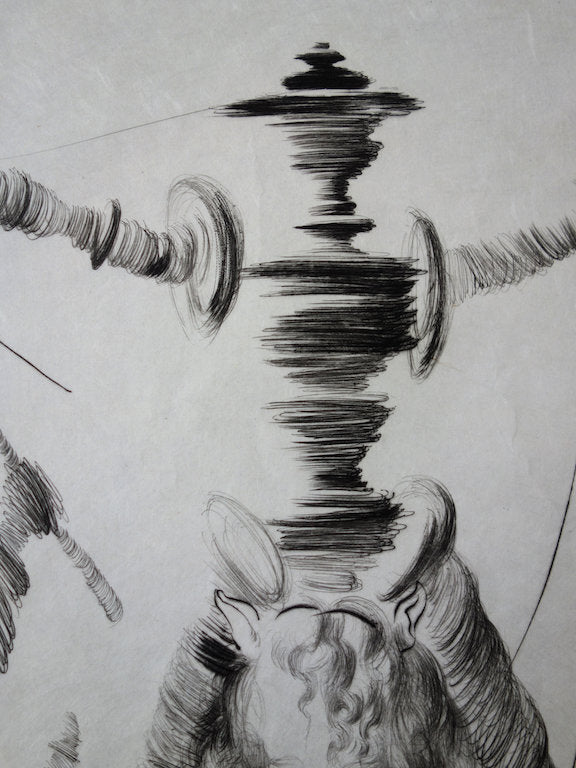 Salvador DALI : Don Quichotte et Sancho Panza - Gravure originale signée