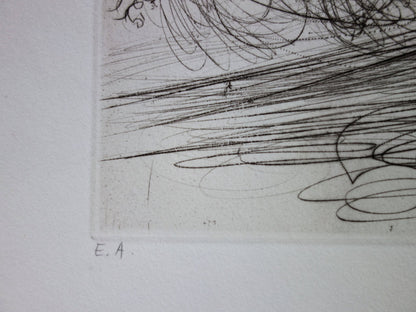 Salvador DALI : Golden Gate Bridge - Gravure originale signée