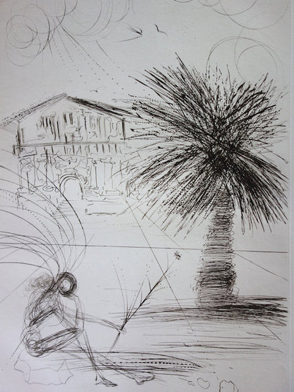 Salvador DALI : Mission Dolores - Gravure originale signée
